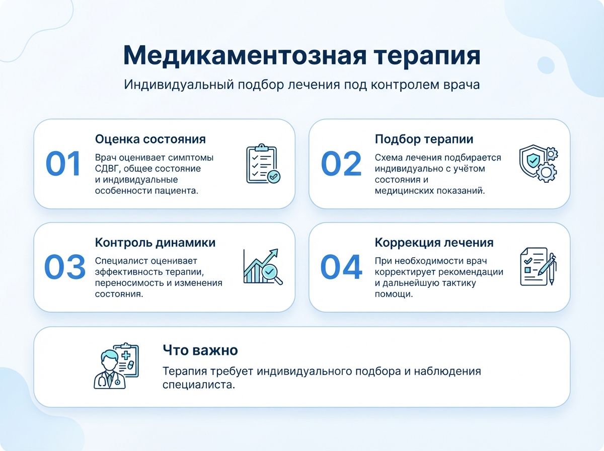 Лечение СДВГ в Бологом у детей и взрослыхинфографика